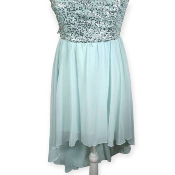 MINT SEQUIN BODICE STRAPLESS DRESS SZ.7 EUC. - Picture 3 of 5